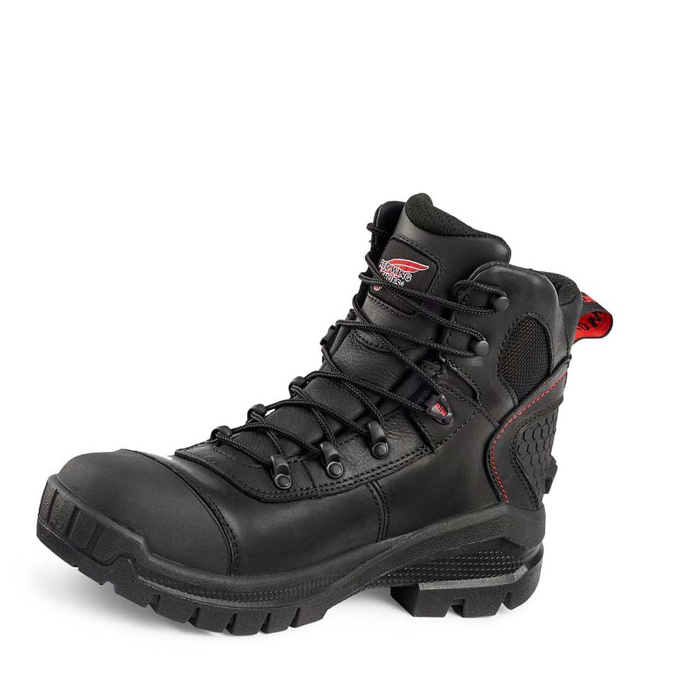 Red Wing Crv™ 6-inch Safety Toe Men's Waterproof Boots Black | ZA 48JPQ